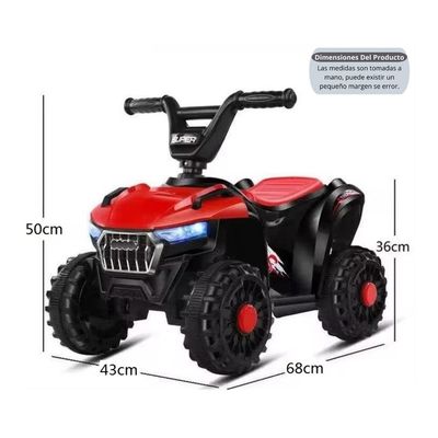 Imagen 2 del producto Cuatrimoto Auto Electrico Niño A Bateria Luz Y Sonido Roja