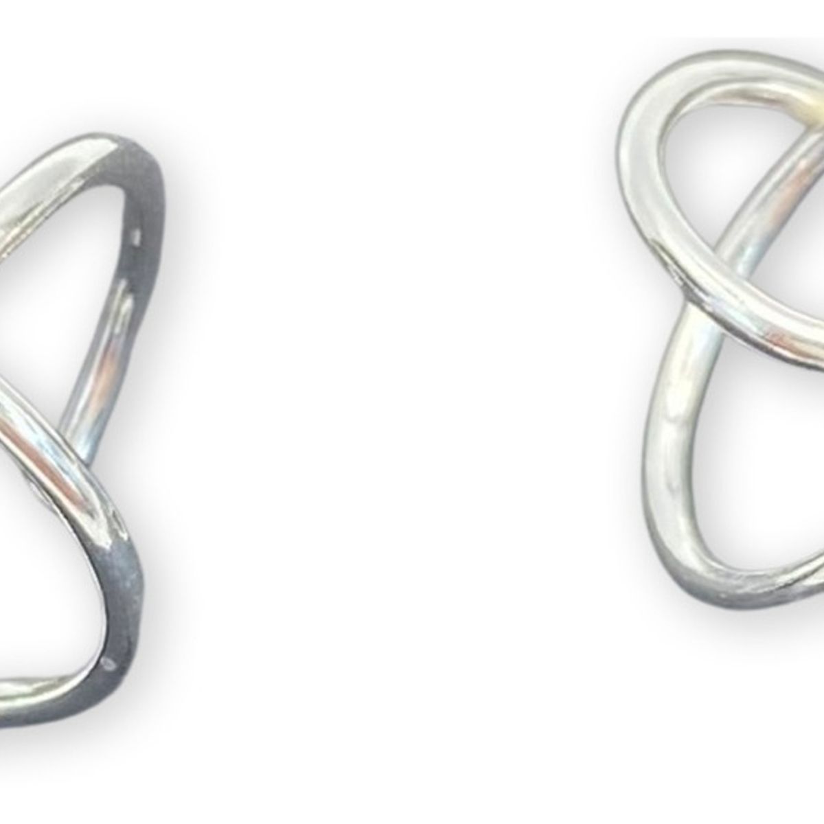 GENERICO - Aro Piercin Ear Cuff Cruzado Plata 925 Mas Caja