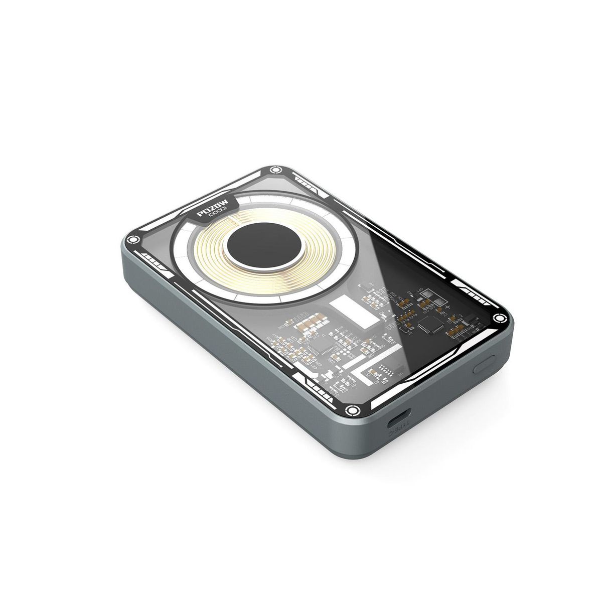 TECNOLAB - Power Bank Con Carga Qi Carga Rápida 10000Mha 20W - SC