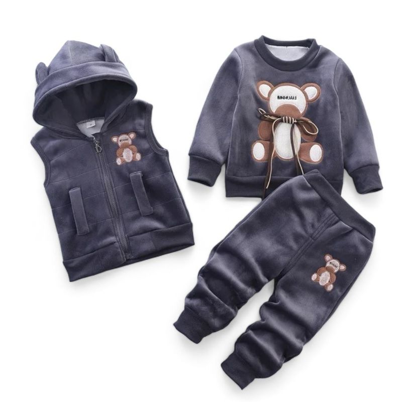 MV MOVAC - Pijama Ropa Para Niños Y Niñas Infantil De Polar Conjunto 3 Pieza