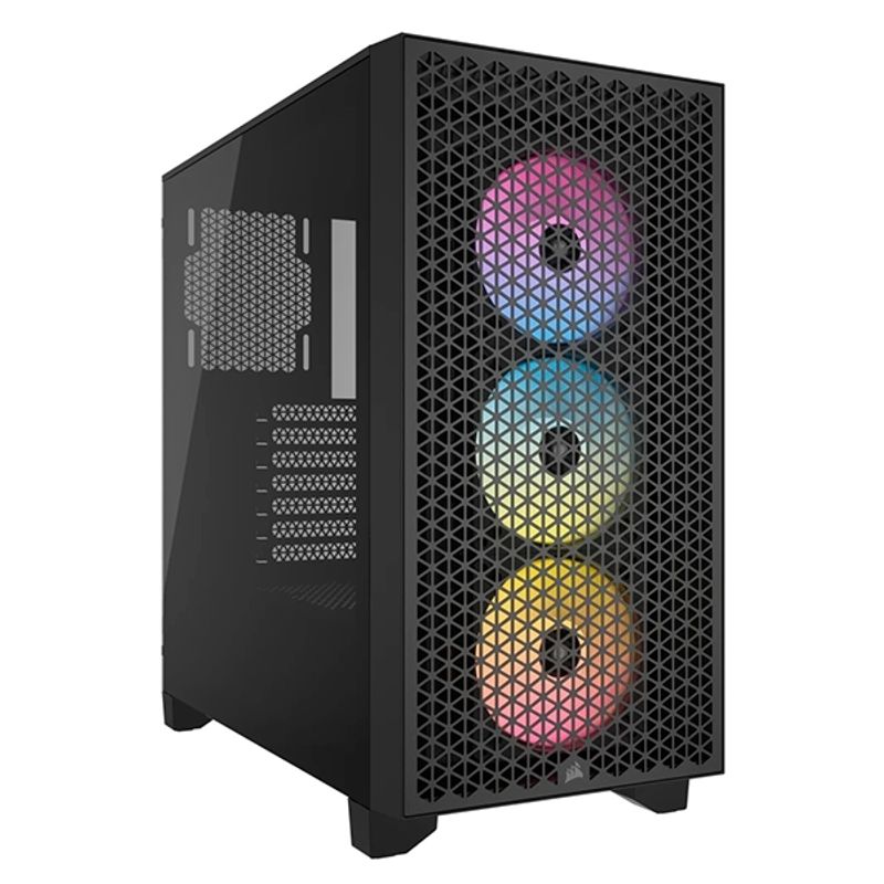 CORSAIR - Gabinete Corsair 3000D RGB AirFlow Black Vidrio Templado ATX