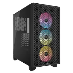 CORSAIR - Gabinete 3000D RGB AirFlow Black Vidrio Templado ATX