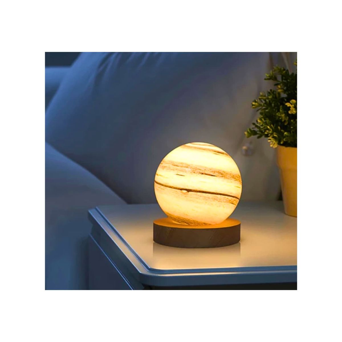 GENERICO - Lámpara 3d Forma De Planeta Júpiter Galaxia Adorno Naranja