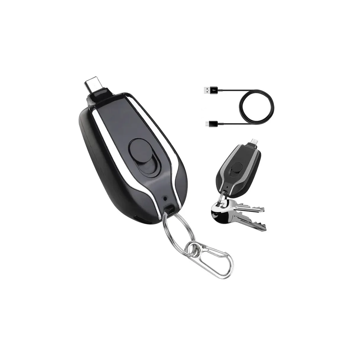 GENERICO - Llavero Powerbank 1500mah Tipo C Compatible Lightning