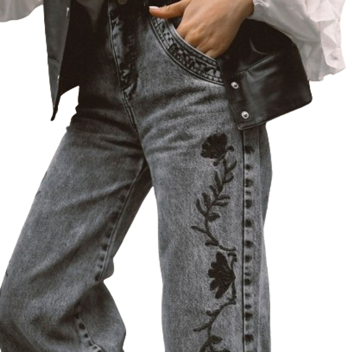 RUPHA - Pantalon Pipa Gris Oscuro Rupha