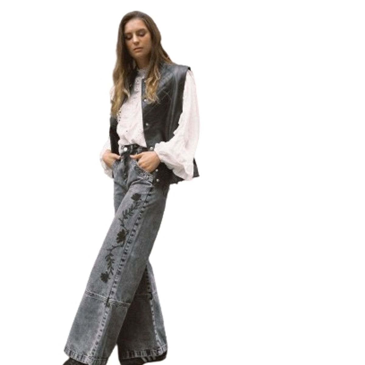 RUPHA - Pantalon Pipa Gris Oscuro Rupha