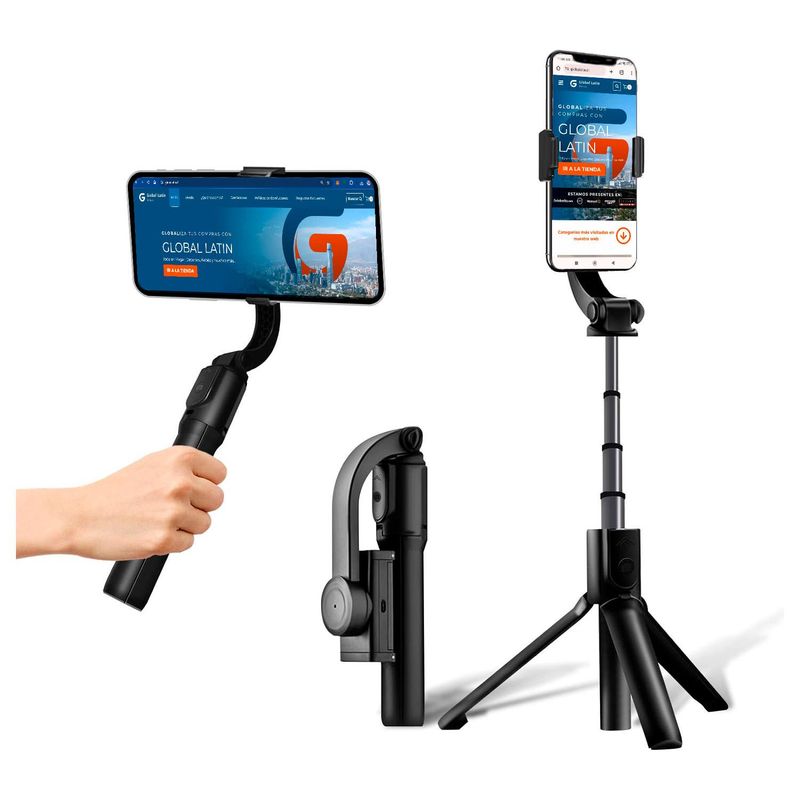 GLOBAL LATIN GROUP - Tripode Palo Selfie con Control Remoto Bluetooth
