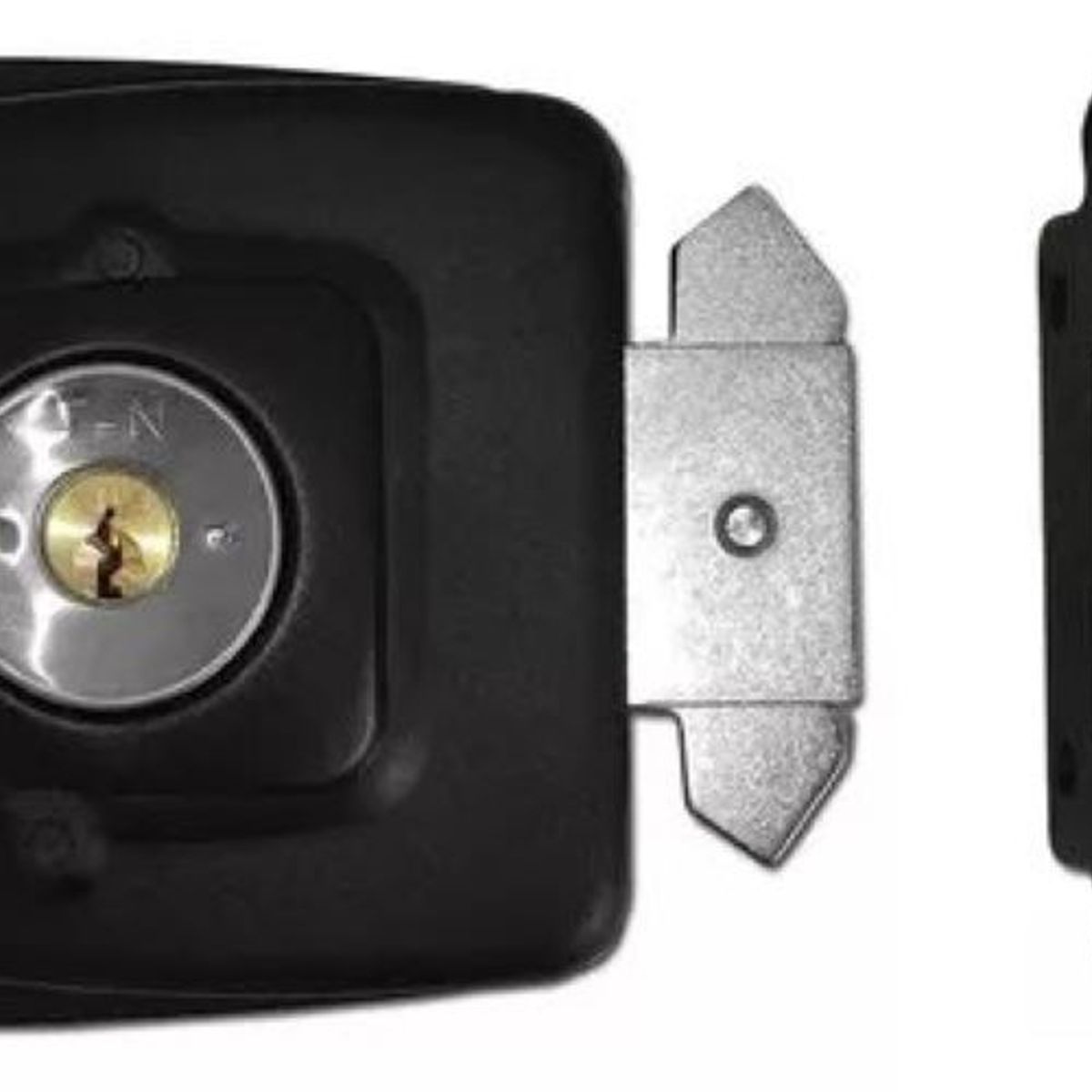 GENERICO - Chapa Cerradura Sobreponer Porton Puerta Reja Anti Palanca