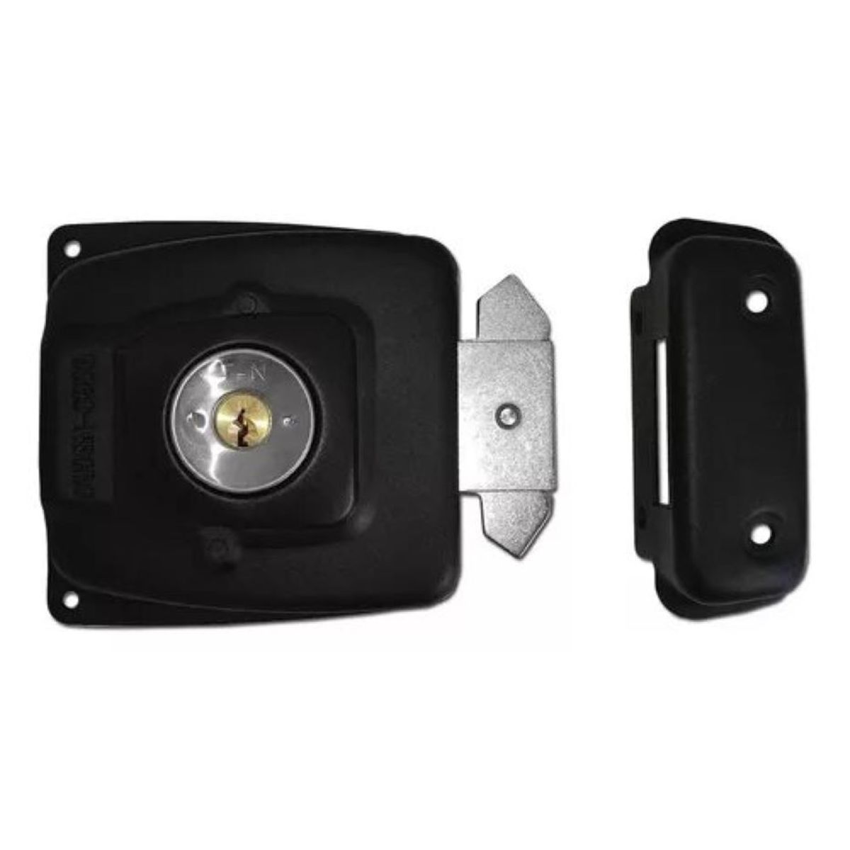 GENERICO - Chapa Cerradura Sobreponer Porton Puerta Reja Anti Palanca
