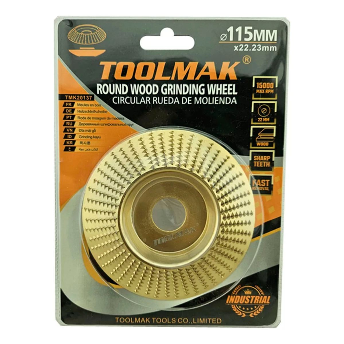 GENERICO - Disco Escofina Para Tallado Y Desbaste De Madera 115mm Tmk