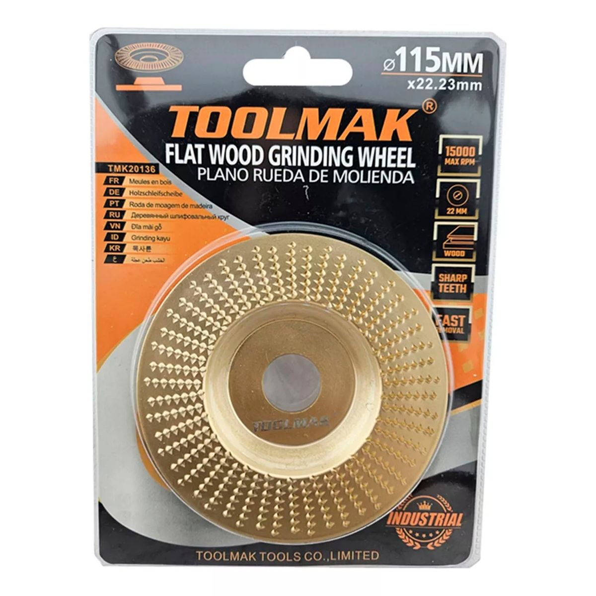 GENERICO - Disco Escofina P Tallado Y Desbaste De Madera 115mm Plano