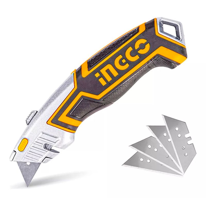 INGCO - Cuchillo Cartonero Retráctil Ingco Huk6118