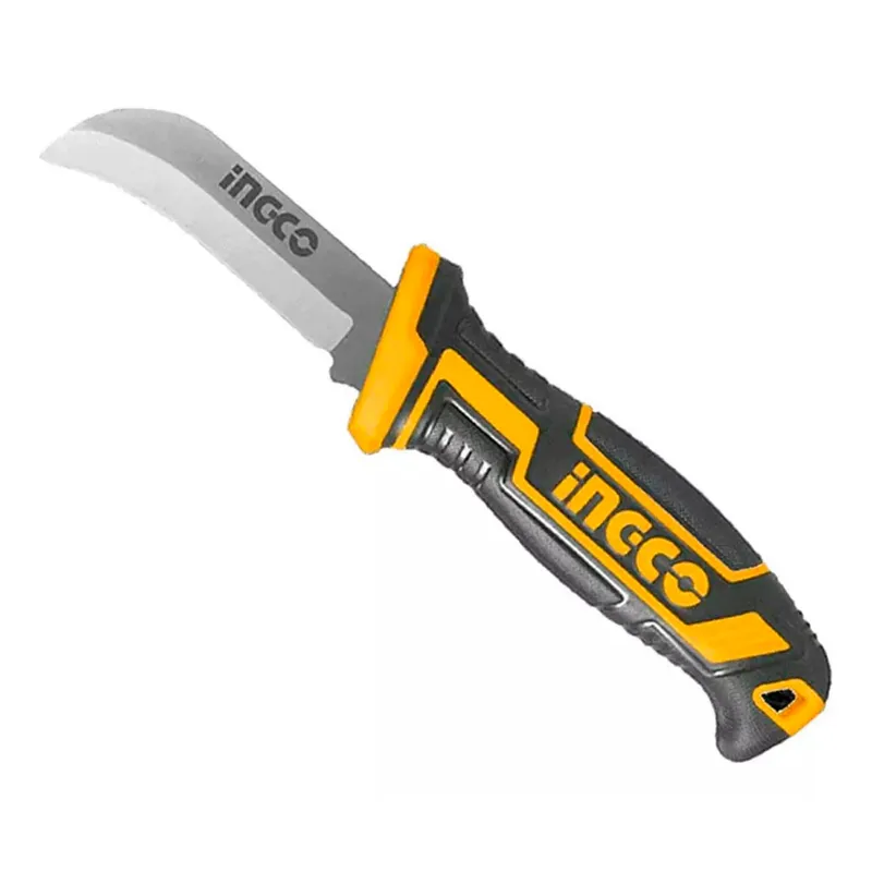 INGCO - Cuchillo Pelacables Curvo 200mm Ingco Hpk82001