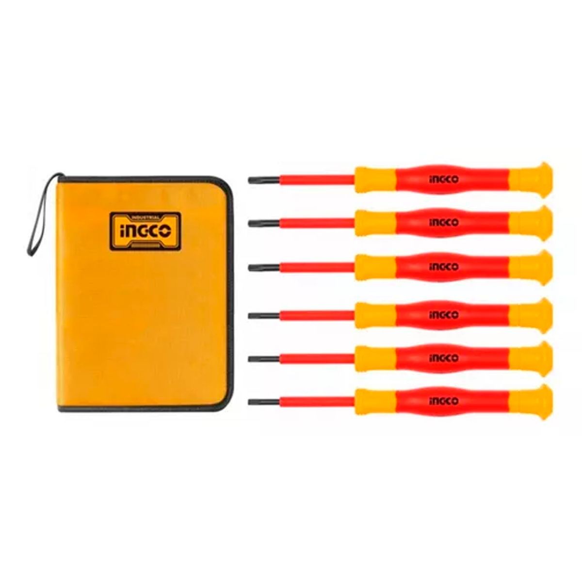 INGCO - Kit Juego Destornilladores De Precision Aislados 6 Pcs Ingco