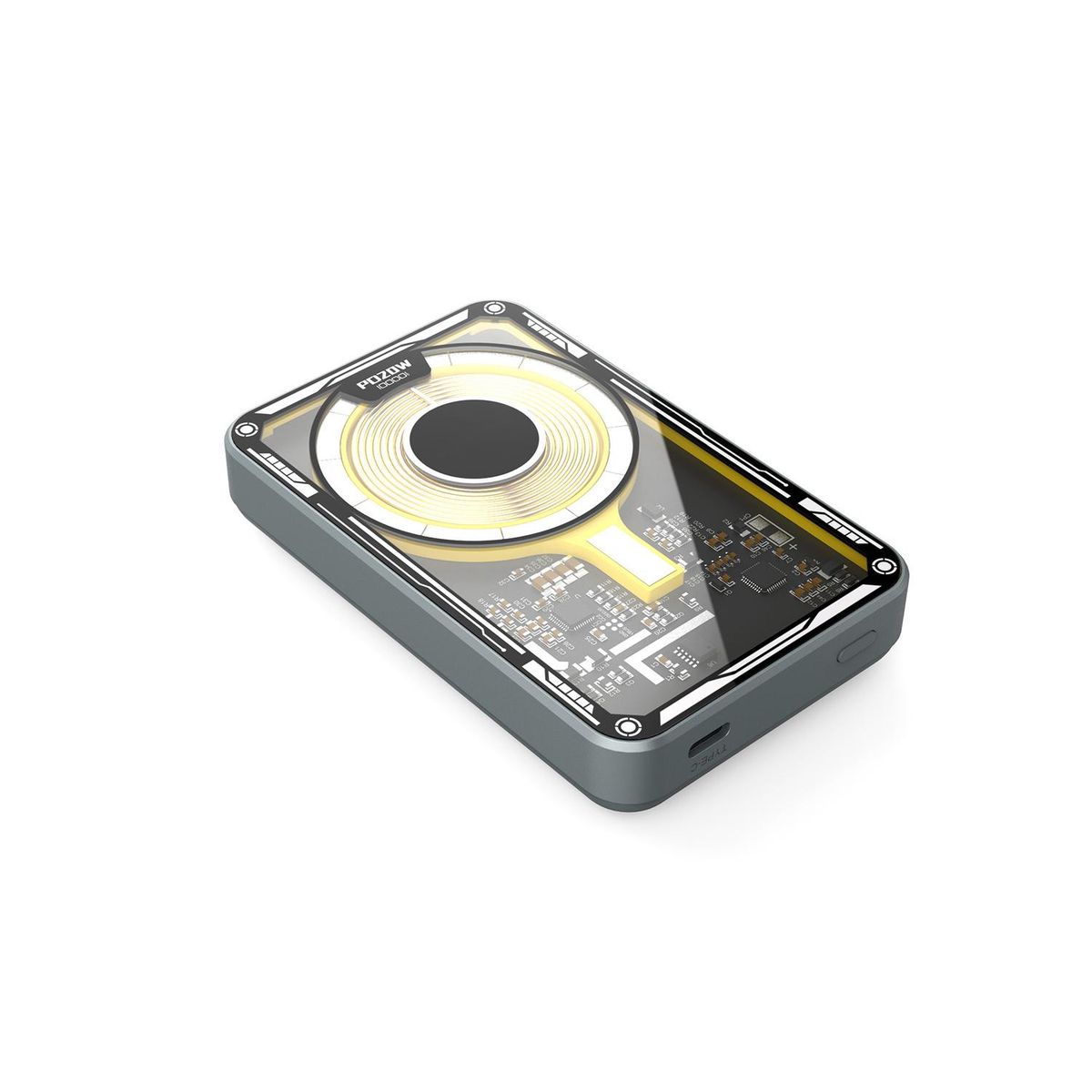 TECNOLAB - Power Bank Carga Qi Carga Rápida 10000Mha 20W - SC