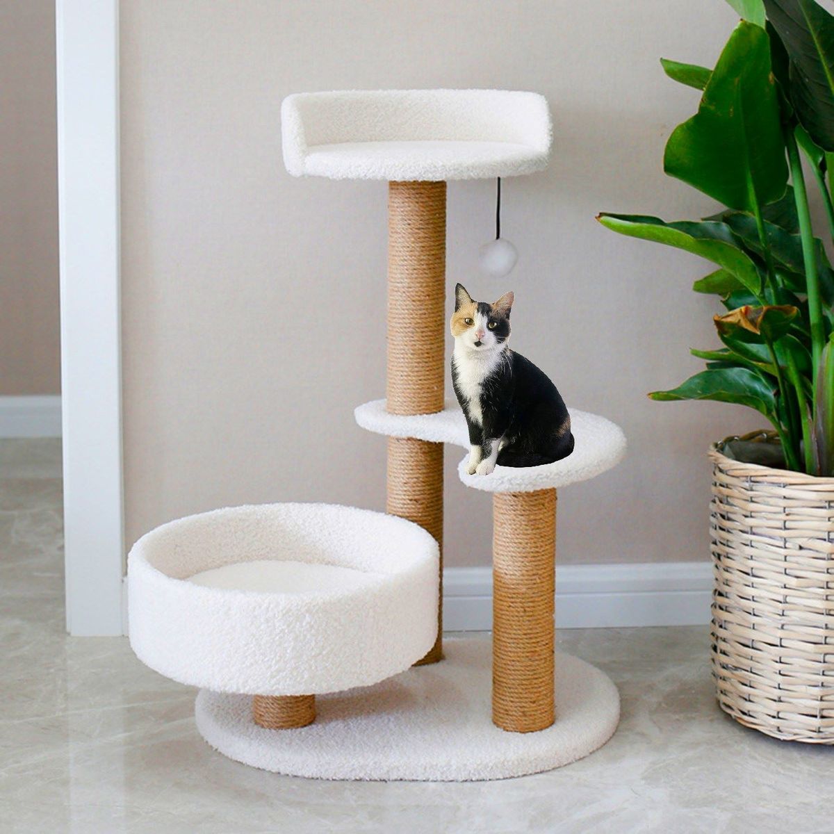 BE DESIGN - Rascador Para Gatos 3 Niveles