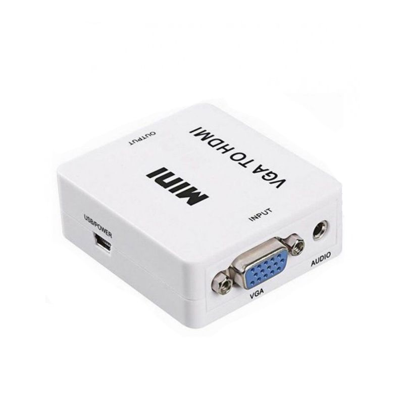 GENERICO - Adaptador Mini Convertidor VGA a HDMI 1080P para PC o Notebook