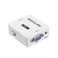 GENERICO - Adaptador Mini Convertidor VGA a HDMI 1080P para PC o Notebook