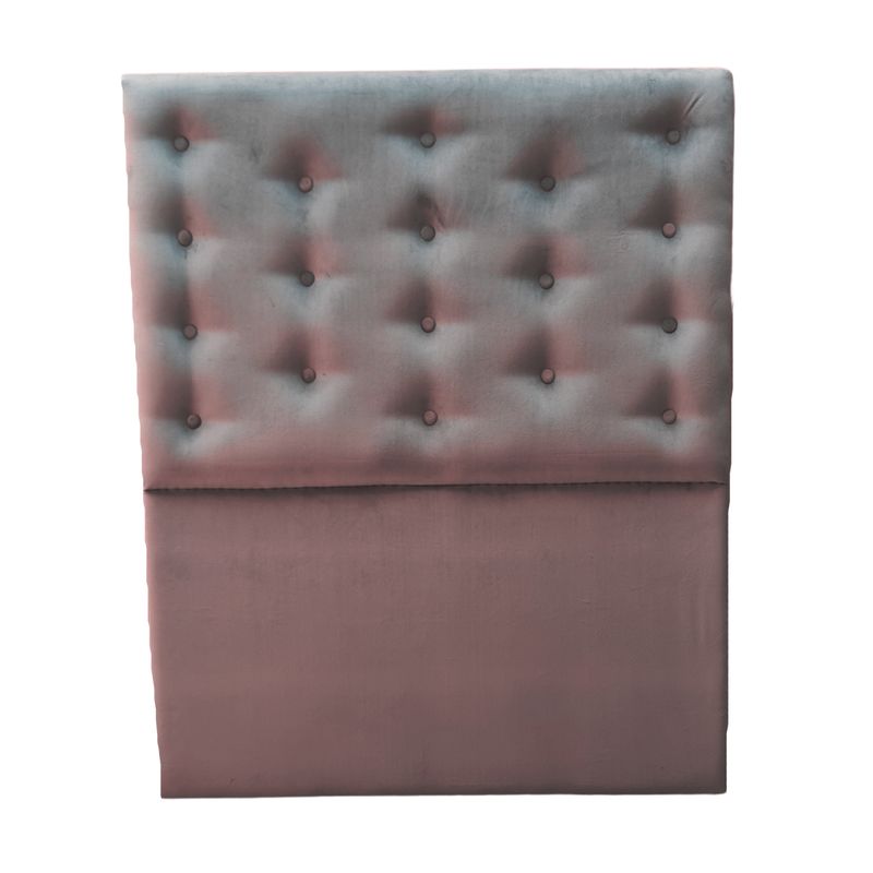 GENERICO - Respaldo 1 Plaza Gris oscuro Felpa Botón a piso Muebles Rimar