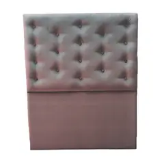 GENERICO - Respaldo 1 Plaza Gris oscuro Felpa Botón a piso Muebles Rimar