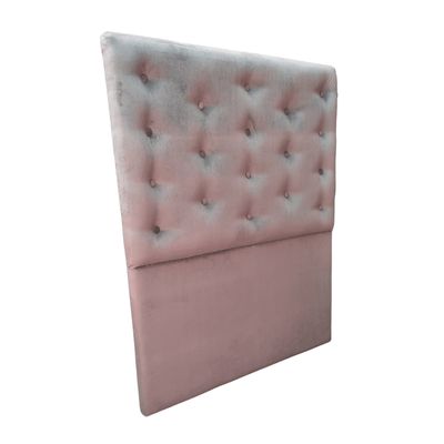 Imagen 2 del producto Respaldo 1 Plaza Gris oscuro Felpa Botón a piso Muebles Rimar