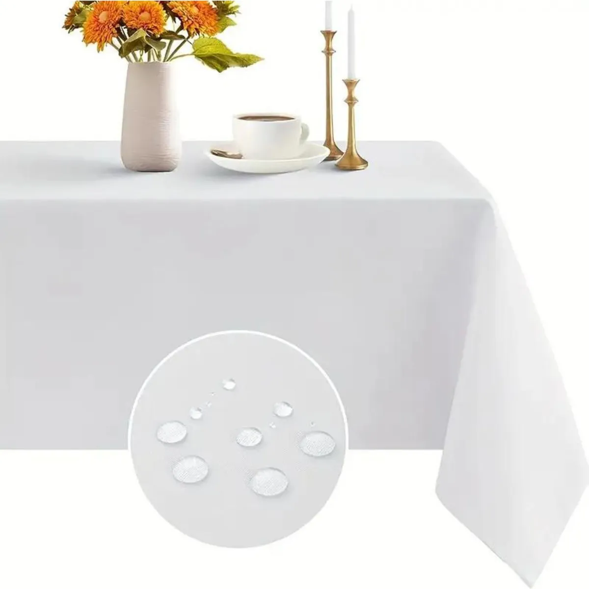 AZ AURAZEUS - Mantel Rectangular Antimanchas Impermeable Genero Tela 220 X 140 Cm