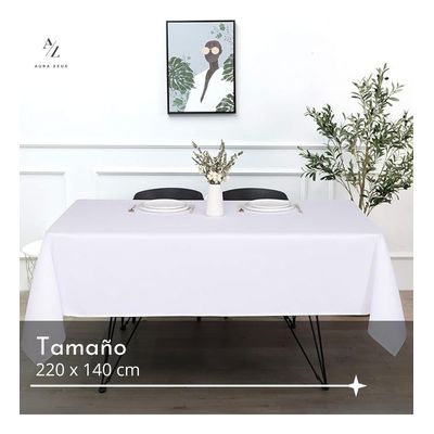 Imagen 2 del producto Mantel Rectangular Antimanchas Impermeable Genero Tela 220 X 140 Cm