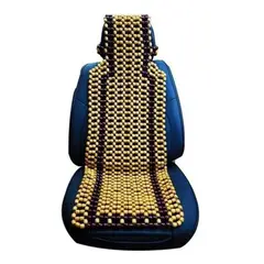 GENERICO - Cubre Asiento Respaldo Bolas Madera Bambu Esferas Verano
