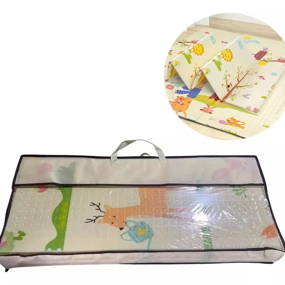 GENERICO - Alfombra Antigolpes Bebe Plegable 200x180x1cm Con Bolsa