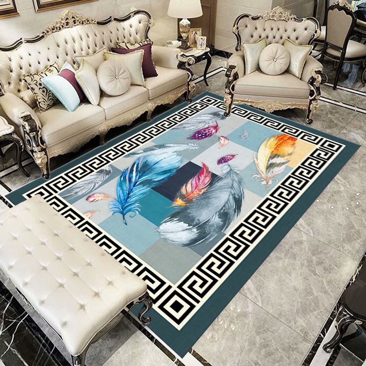 GENERICO - ALFOMBRA DELGADA DE LUJO 200X240 CM ILUSION 3D MH