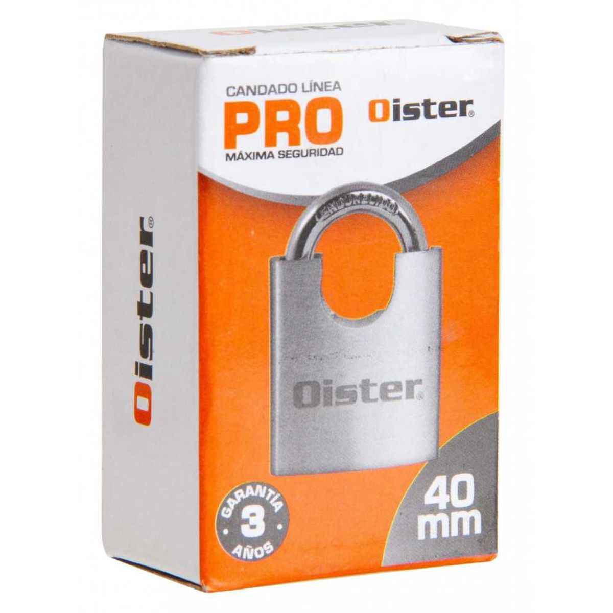 ODIS - Candado Oister PRO con hombro 40mm Níquel OISTER