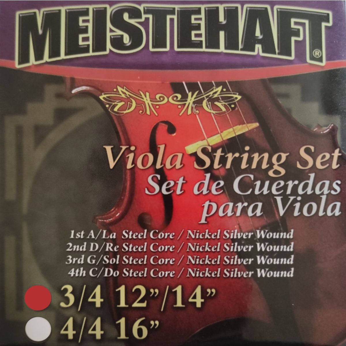 MEISTEHAFT - Set de cuerdas para viola 34 Meistehaft 082GAC7871