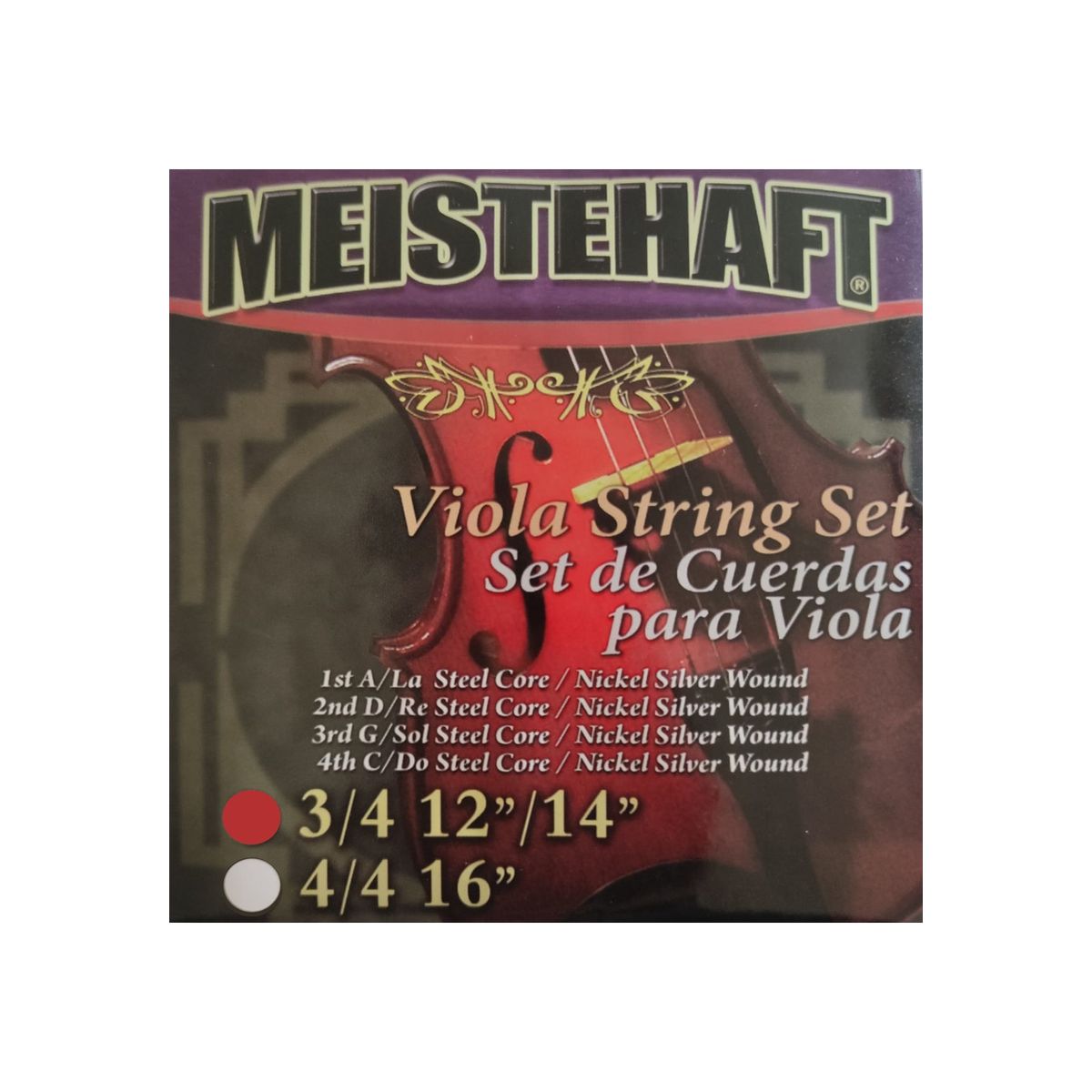 MEISTEHAFT - Set de cuerdas para viola 34 Meistehaft 082GAC7871