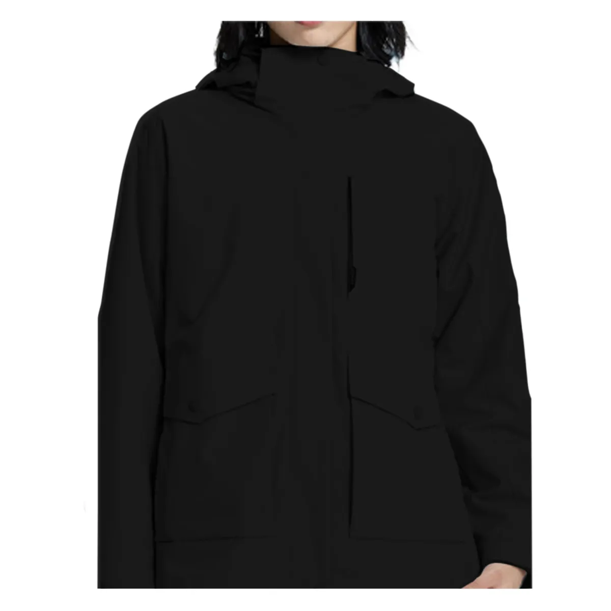 ANDESLAND OUTDOOR APPAREL - Cortaviento Impermeable Urbano Bengala Negro Mujer
