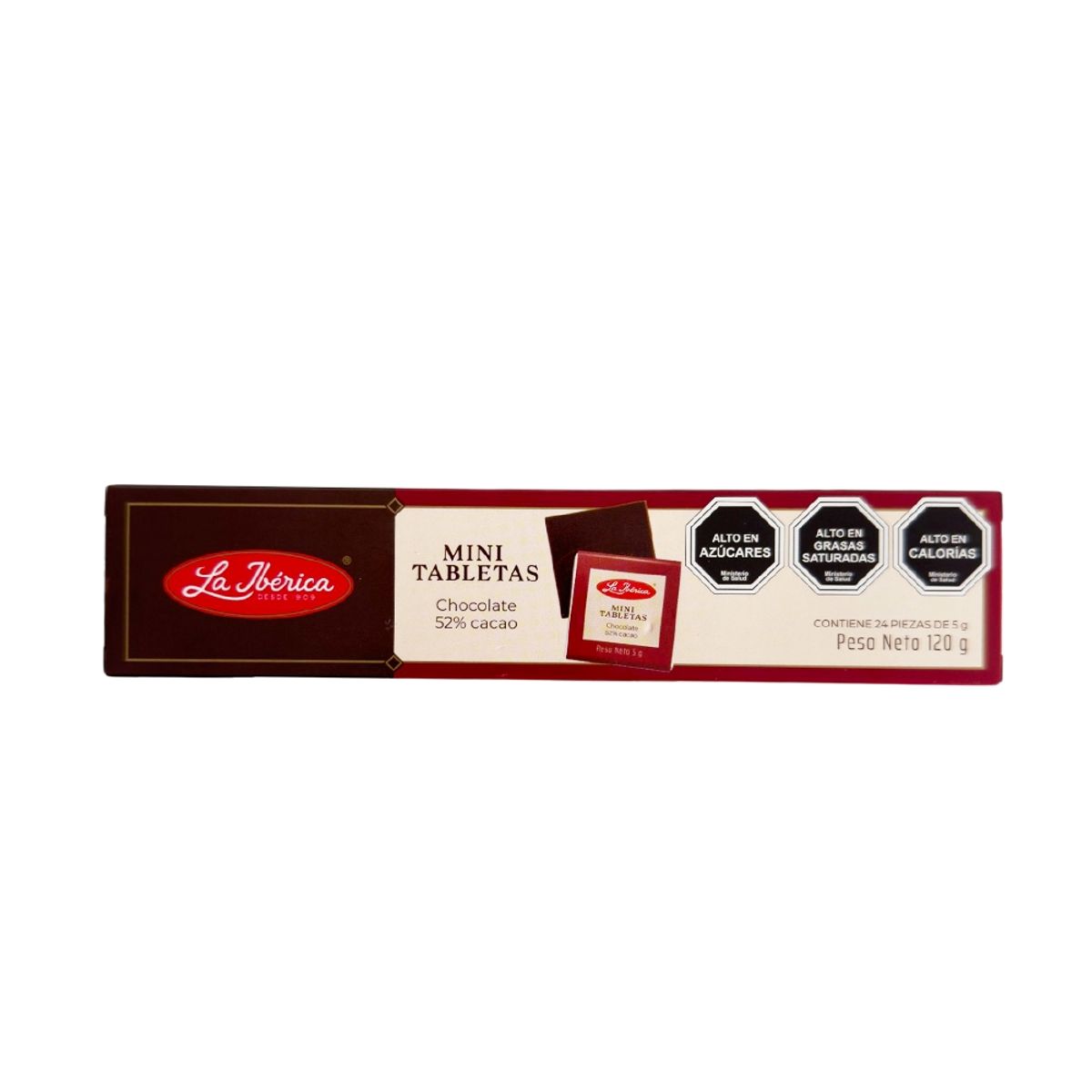 LA IBERICA - CHOCOLATE BITTER MINI BARRAS 48u 120G