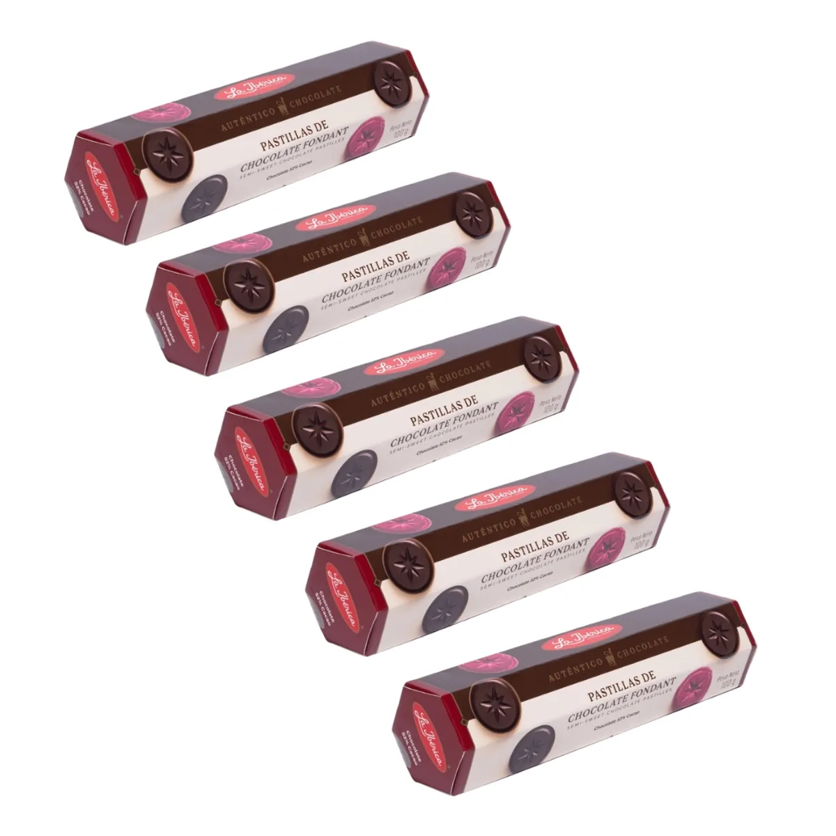 LA IBERICA - PACK X5 MONEDAS DE CHOCOLATE BITTER 100G LA IBÉRICA