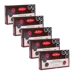 LA IBERICA - PACK X5 MONEDAS DE CHOCOLATE BITTER 52% CACAO 300G