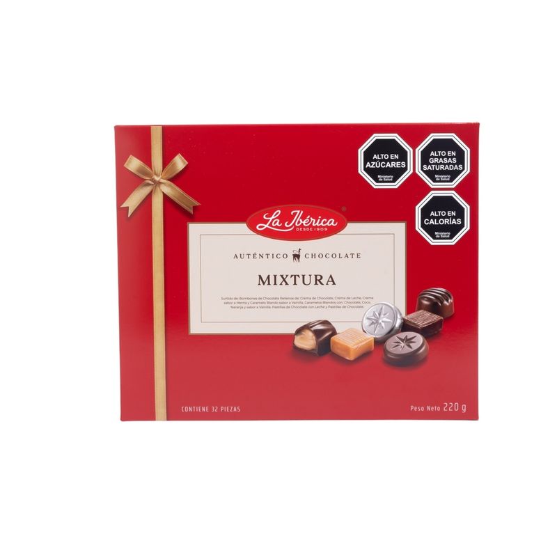 LA IBERICA - CAJA MIXTURA BOMBONES DE CHOCOLATE 220G