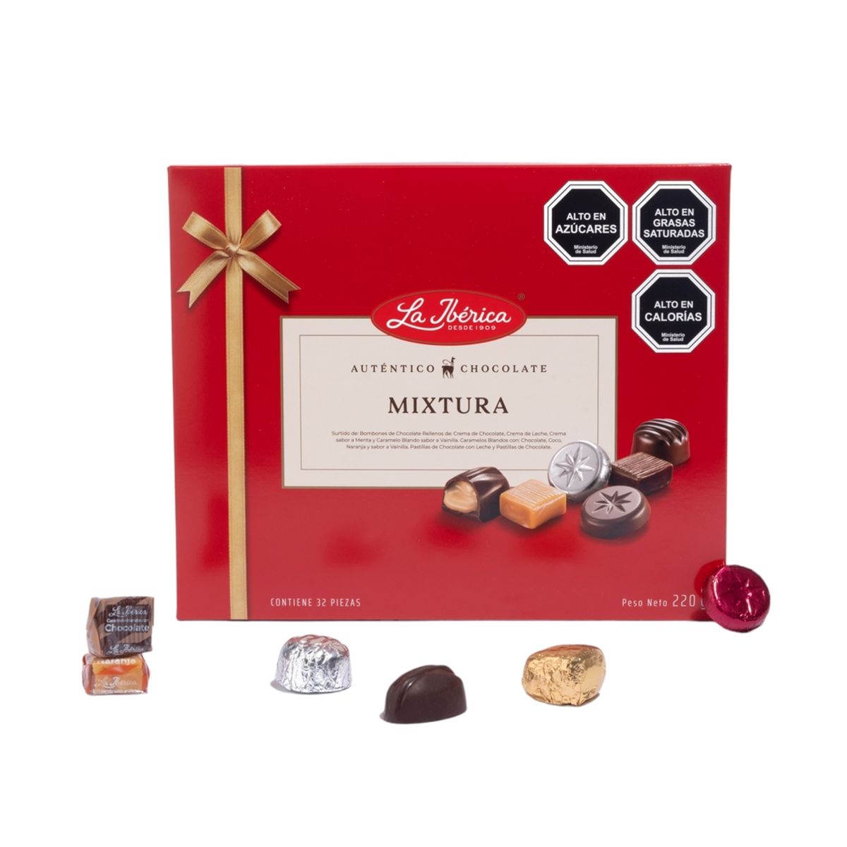 LA IBERICA - CAJA MIXTURA BOMBONES DE CHOCOLATE 220G