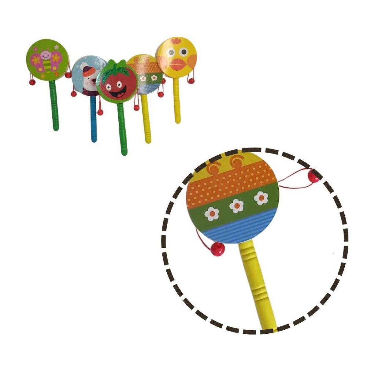 ARTIDIX - Tamborcito infantil de madera diferentes diseños