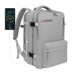 LUXGEAR - Mochila De Viaje Expansible NomadLifeV2 Impermeable - Gris