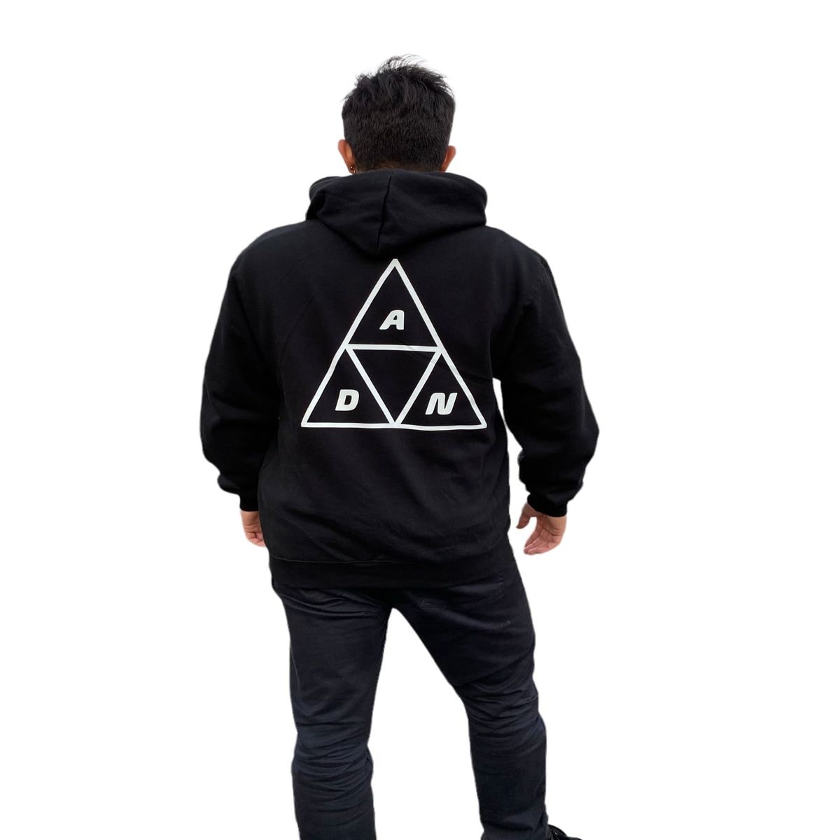 ADONAY - Hoodie negro oversize ICONIC