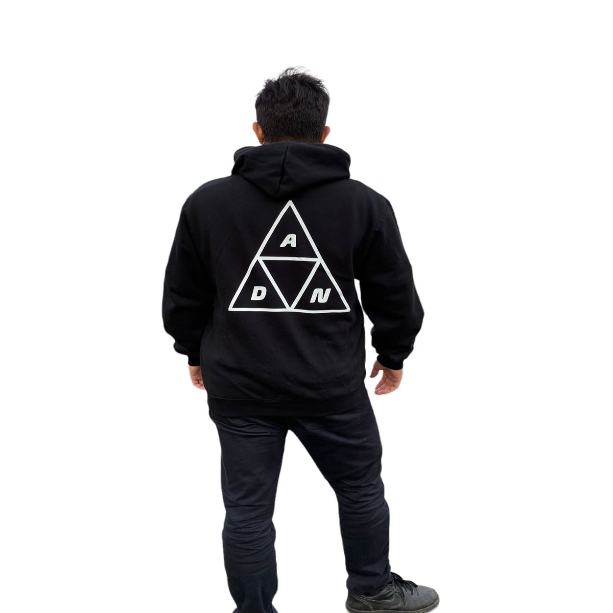 ADONAY - Hoodie negro oversize ICONIC