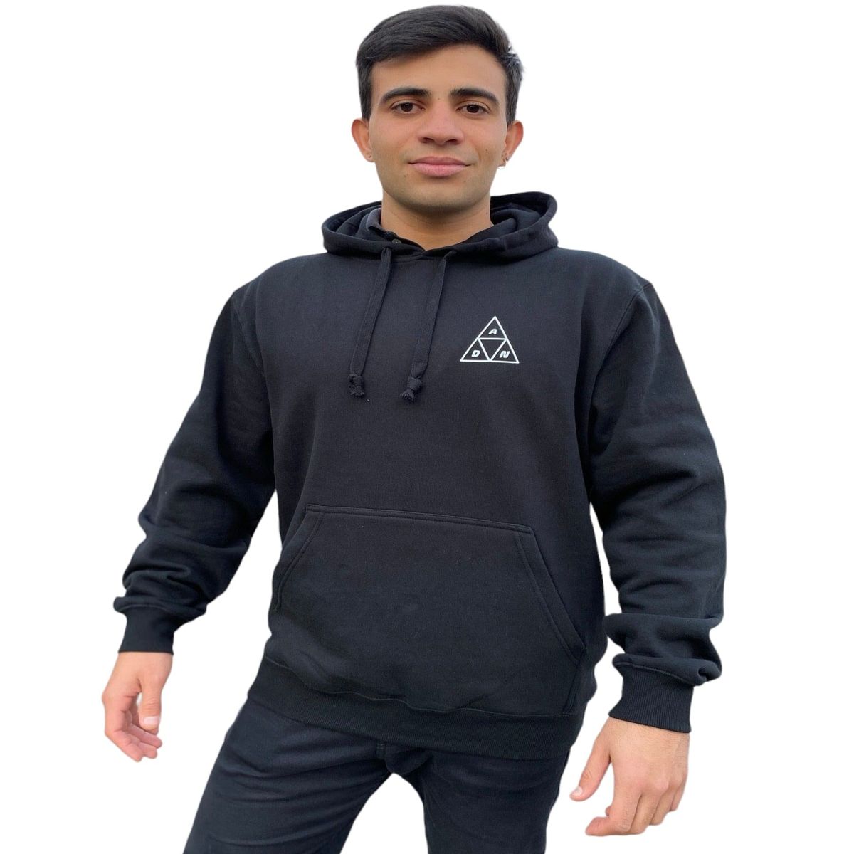 ADONAY - Hoodie negro oversize ICONIC