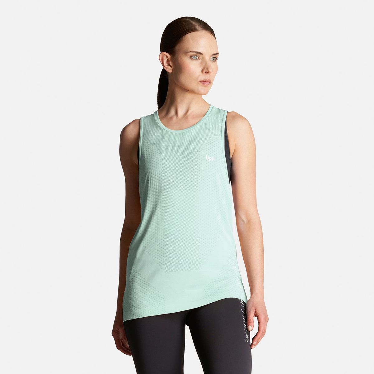 LIPPI - Polera Mujer 4 Run Seamless Trail T-Shirt Celeste Lippi