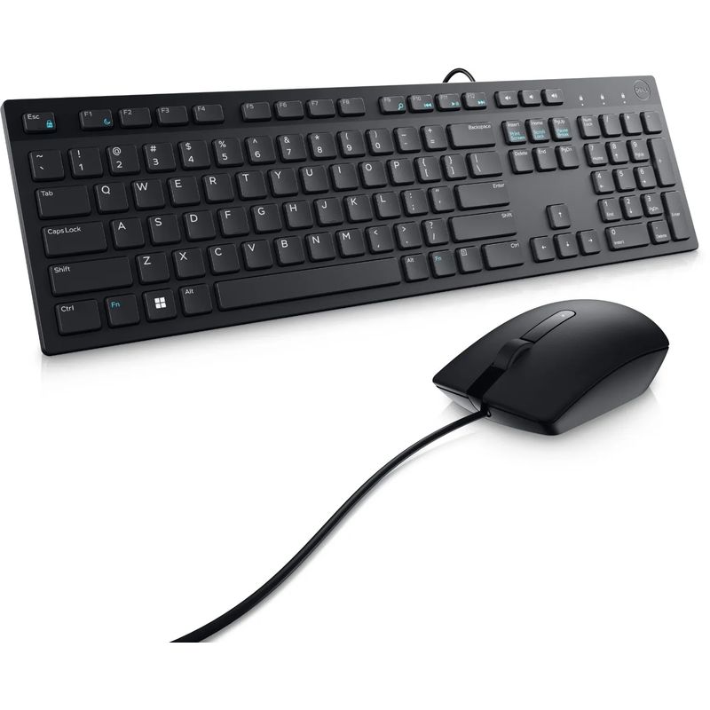 DELL - Kit Teclado Mouse Dell KM300C Alámbrico Ambidestro USB - Negro