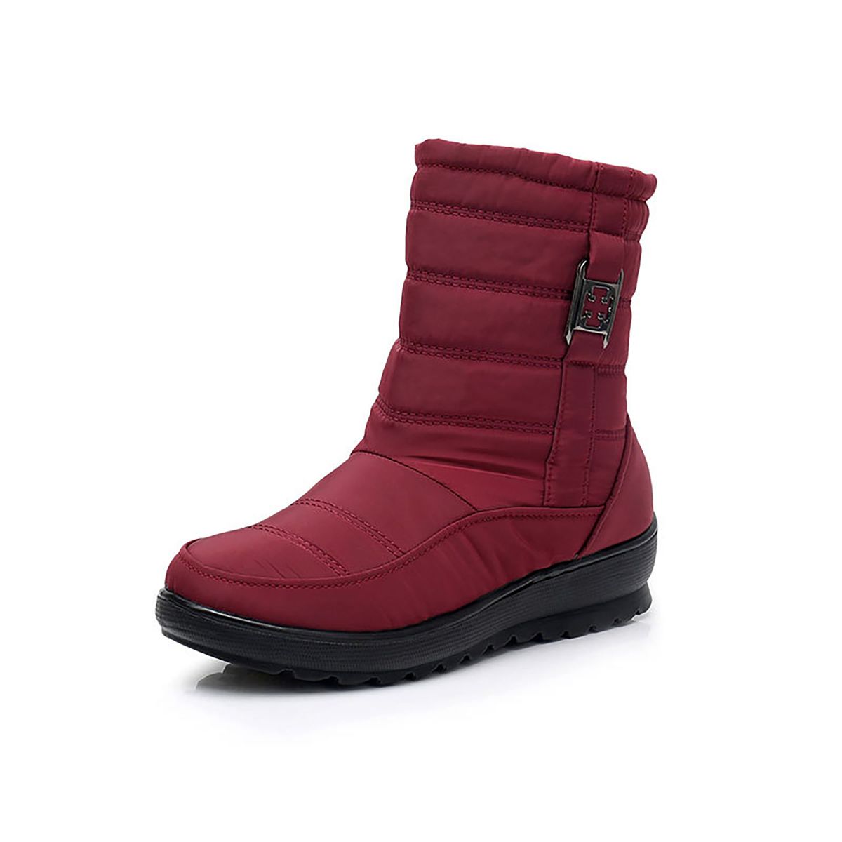 KEEJOIN - Botas De Nieve Inverno For Mulheres Impermeables Resist-rojo