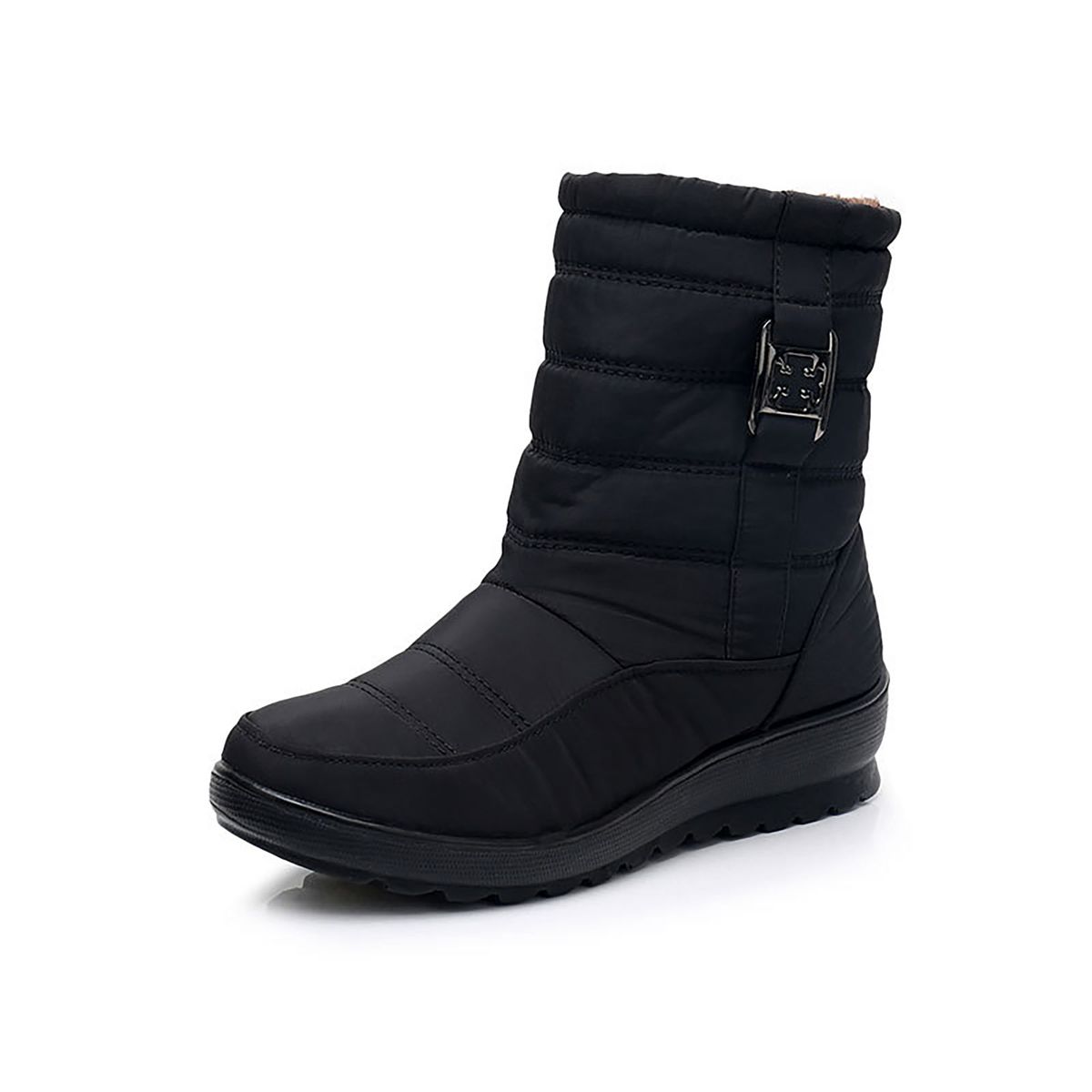 KEEJOIN - Botas De Nieve Inverno For Mulheres Impermeables Resist-negro
