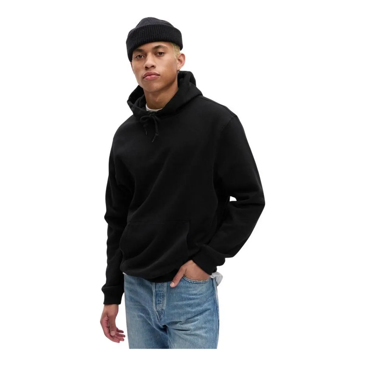 GAP - Polerón Hombre Gap Vintage Sin Cierre Negro