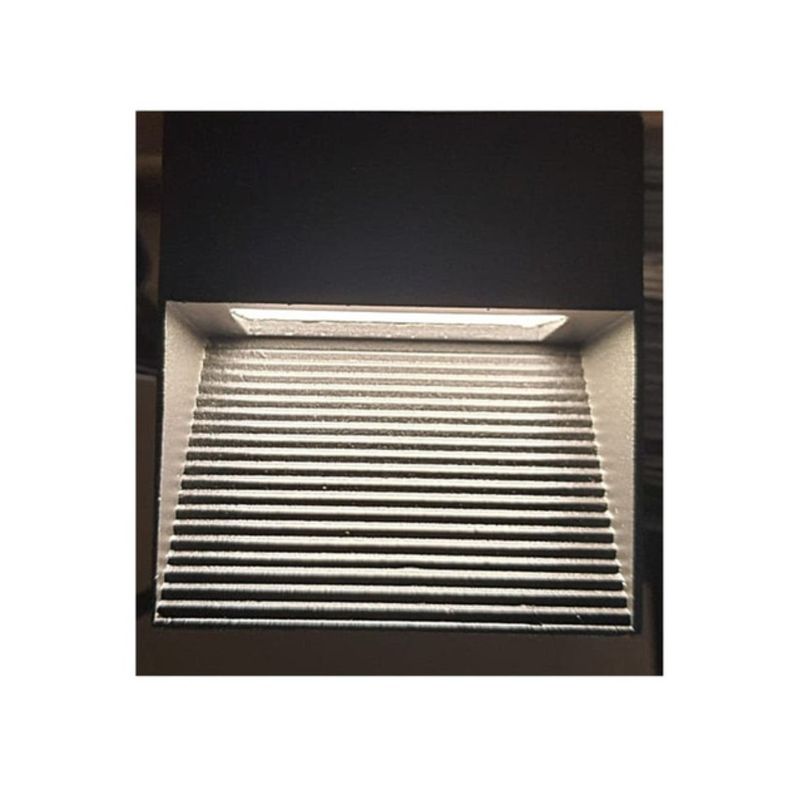 WANT - Aplique Foco Sobrepuesto Muro 3w Exterior Luz Cálida